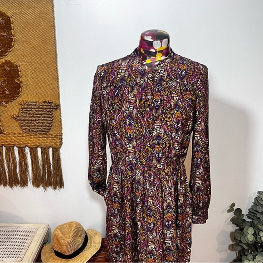 Michael Stars Wren Silk Empire Midi Dress‎